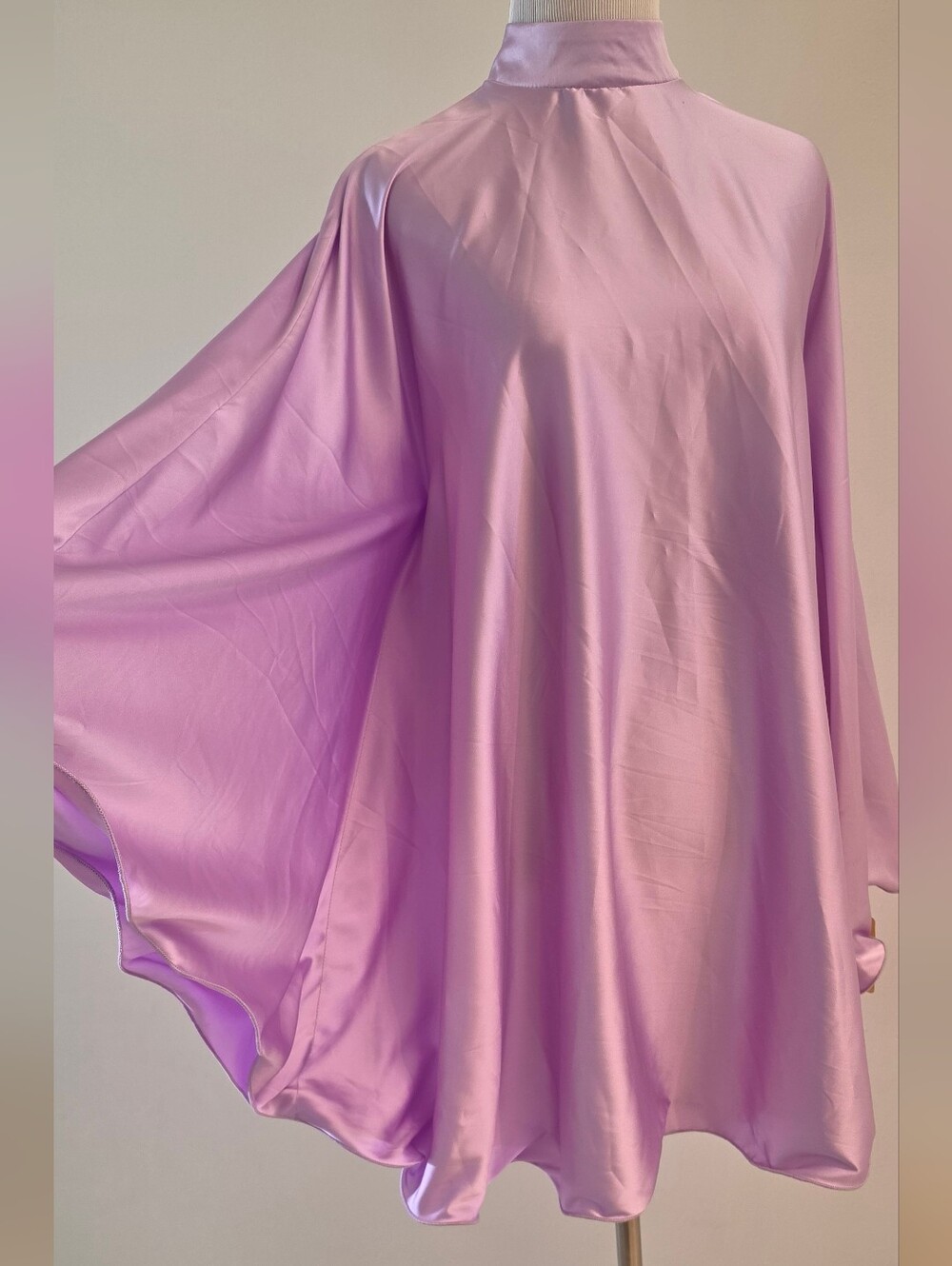Lavender Draped Sleeveless Women’s Dress - Picture 5 of 6